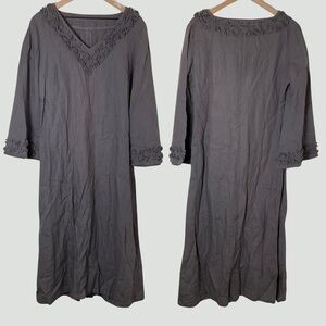 Linenshed Linen Night Dress | Loungewear | Gray | Small